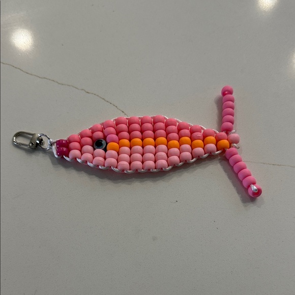 Colorful Beaded Fish Keychain - Picture 6 of 6